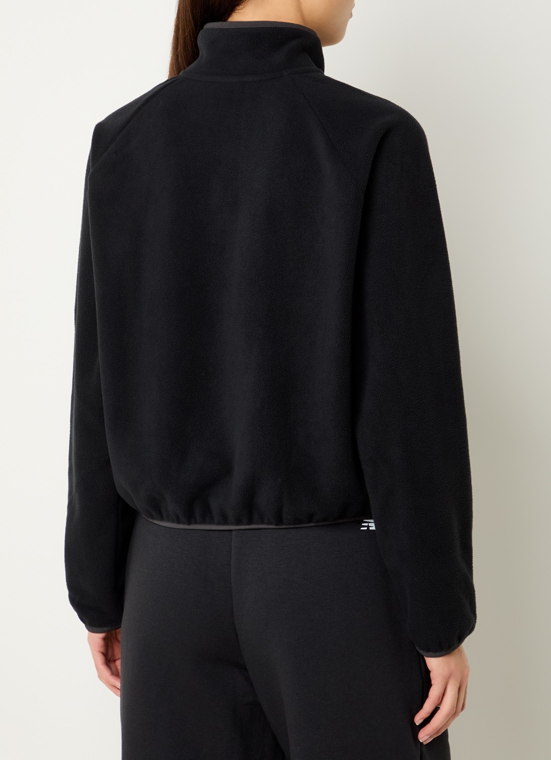 New Balance Sweater van fleece met halve rits - achterkant 4 zwart