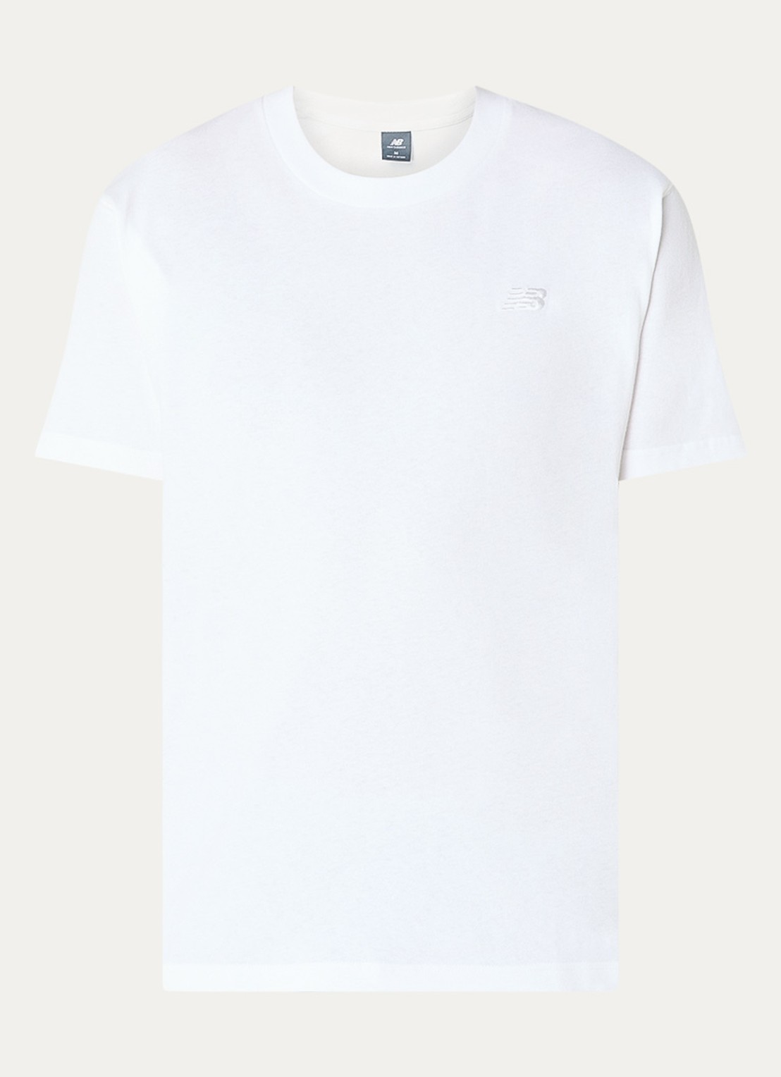 New Balance T-shirt met logoborduring - voorkant 2 wit