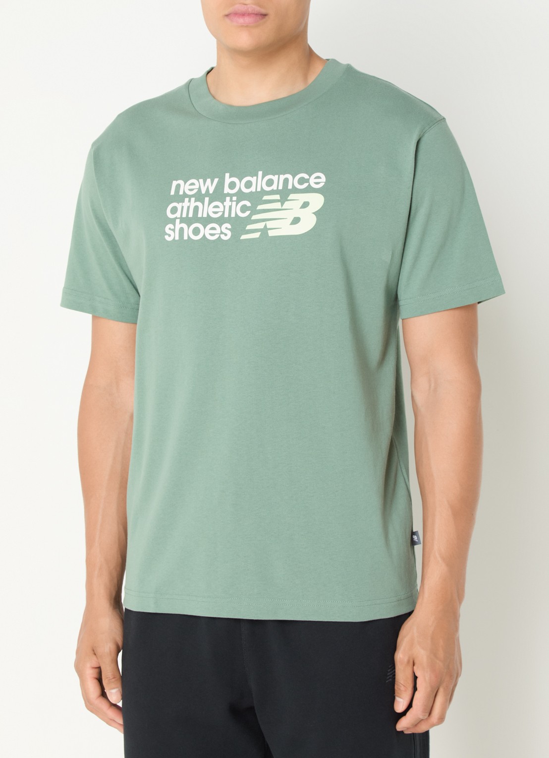 New Balance T-shirt met logoprint - detail 2 lichtgroen