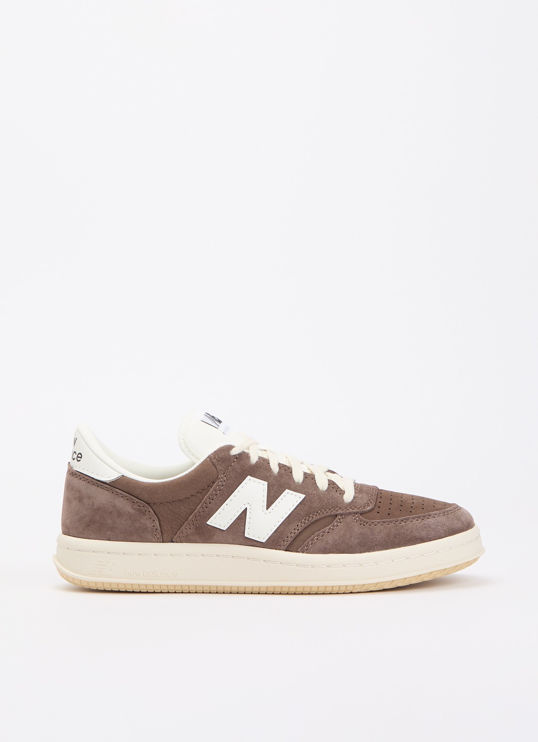 New Balance T500 sneaker van suède - voorkant 5 bruin