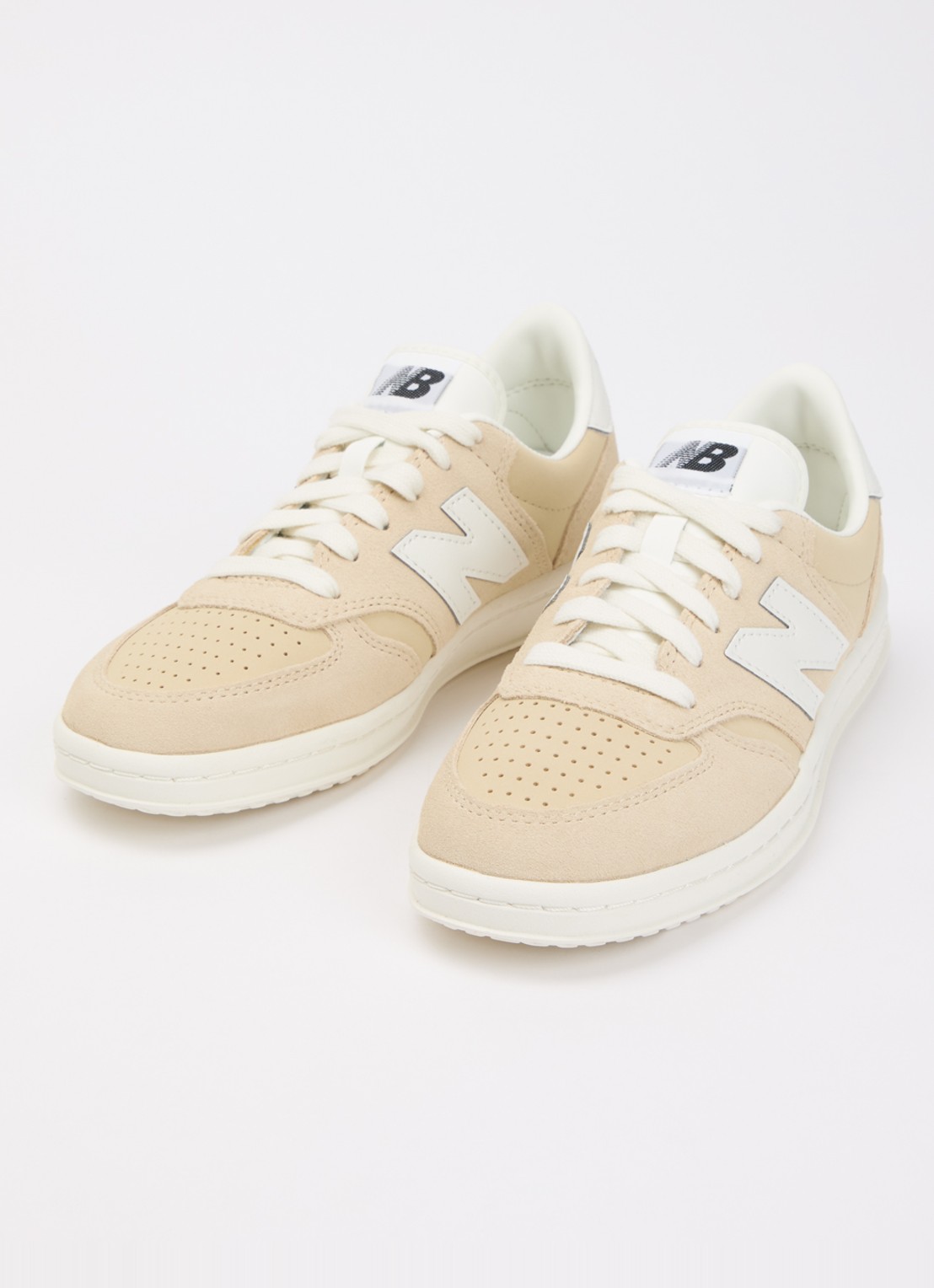 New Balance T500 sneaker van suède - detail 3 zand