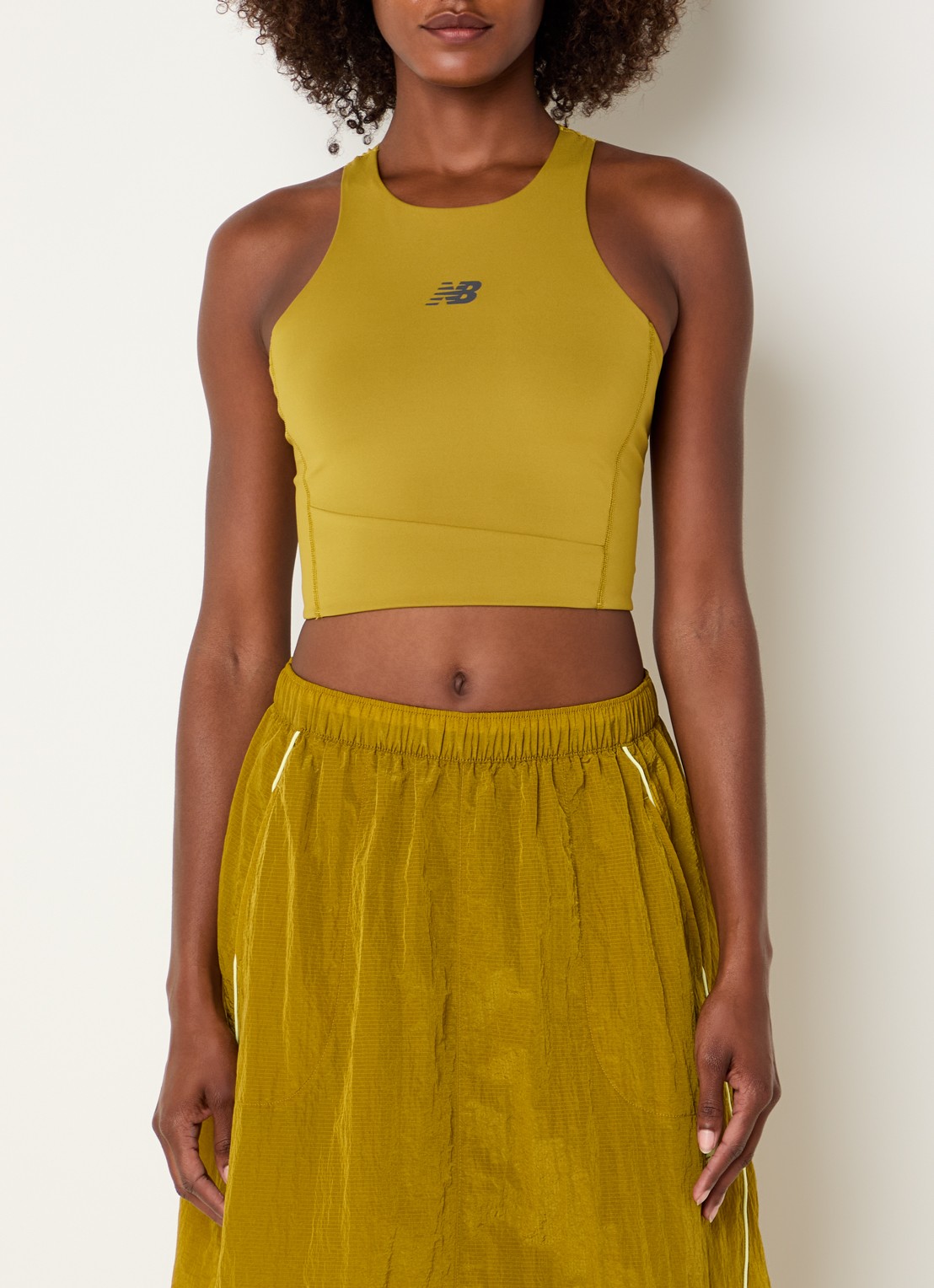 New Balance Tanktop met logo - detail beige