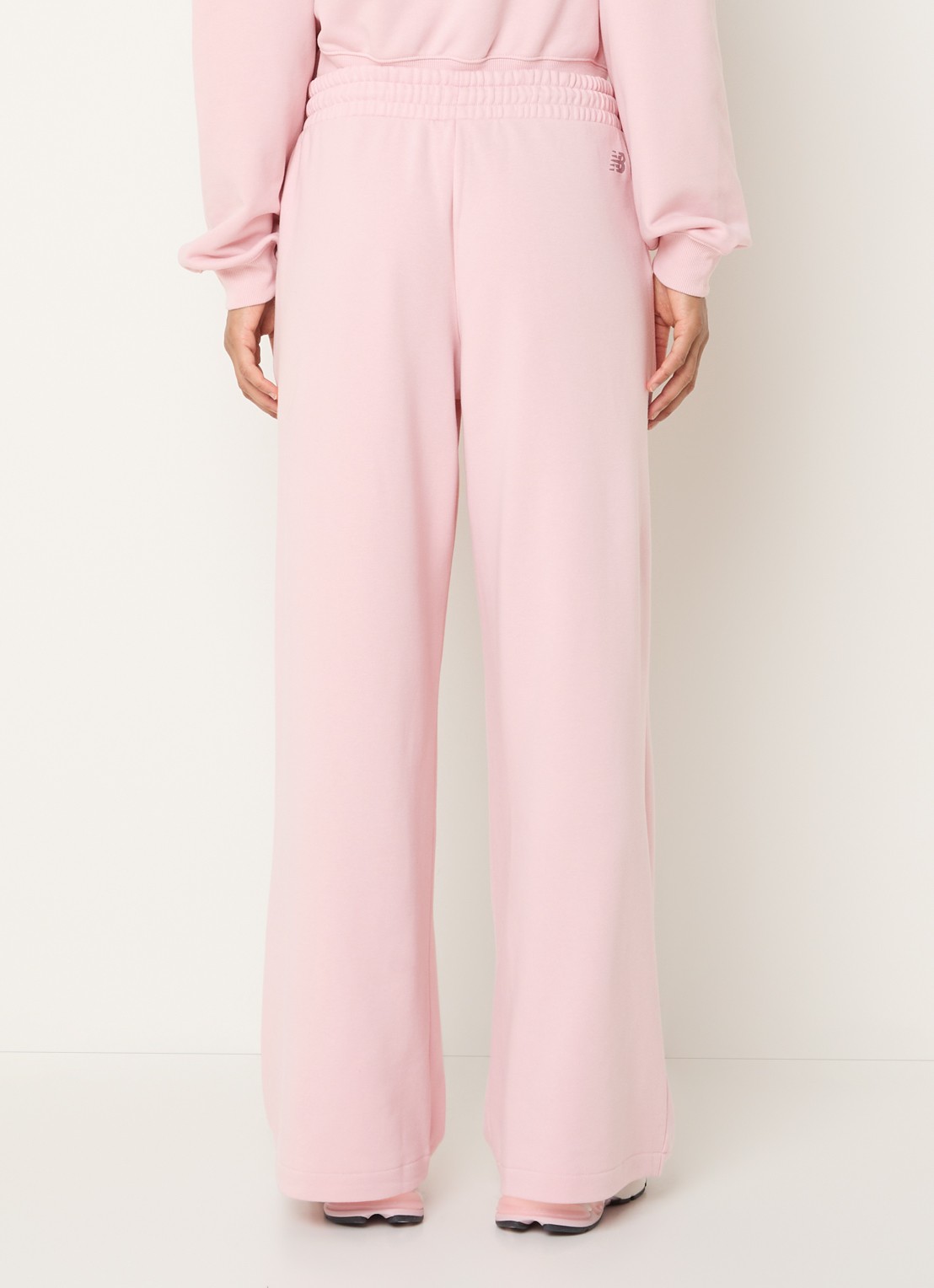 New Balance Trackside high waist straight fit joggingbroek met logo - achterkant 4 roze
