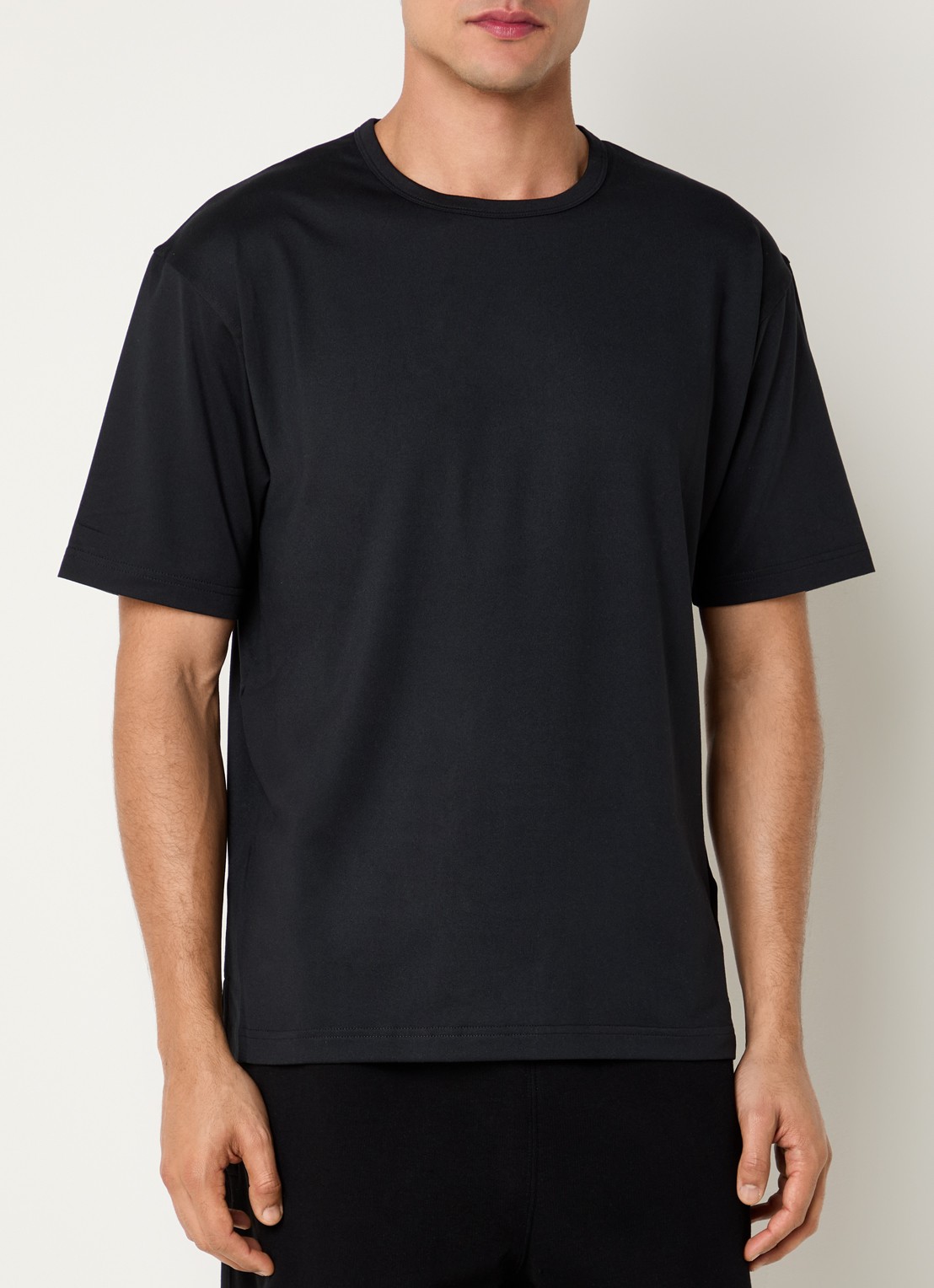 New Balance Trainings T-shirt met logo - detail 4 zwart