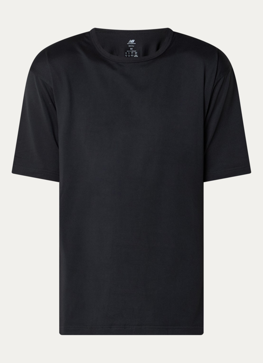 New Balance Trainings T-shirt met logo - voorkant zwart