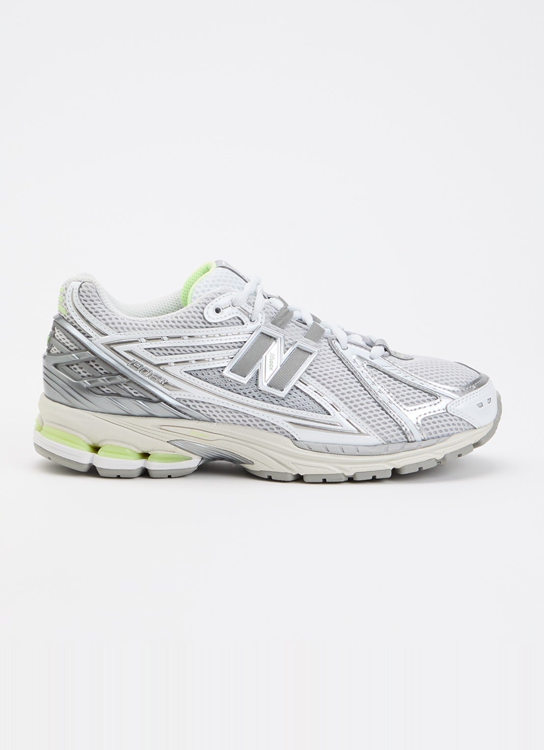 New Balance U19063NQ sneaker met logo en details van leer  - voorkant 2 grijs