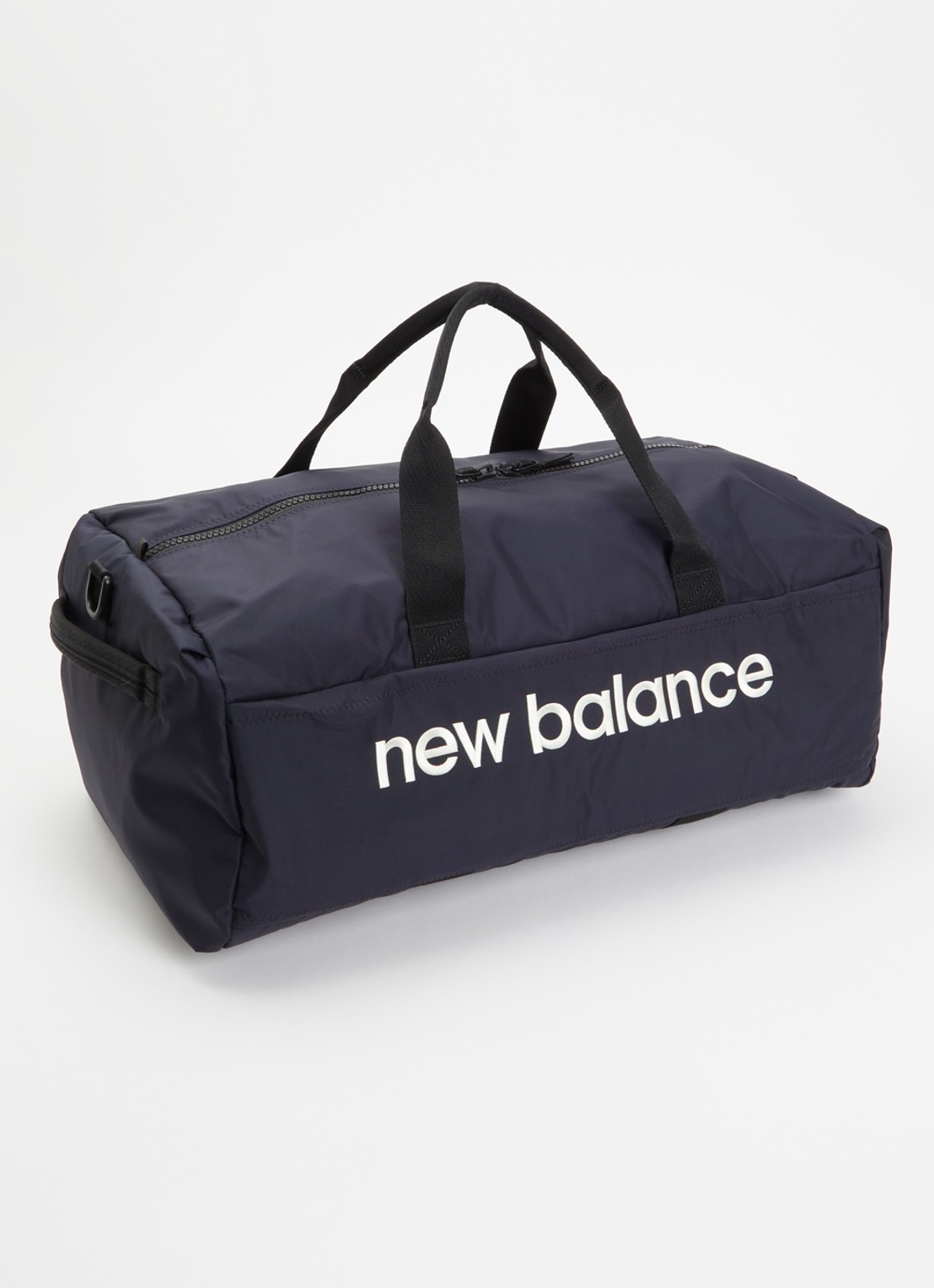New Balance Urban sporttas met logoborduring en afneembare schouderriem - achterkant donkerblauw