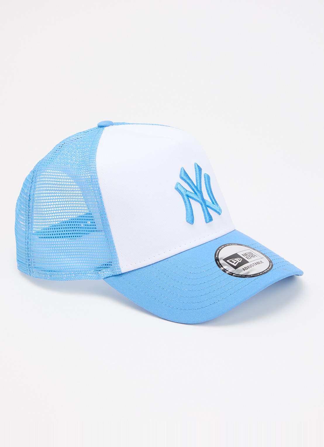 New Era Pet met logoborduring en mesh details  - voorkant 2 blauw