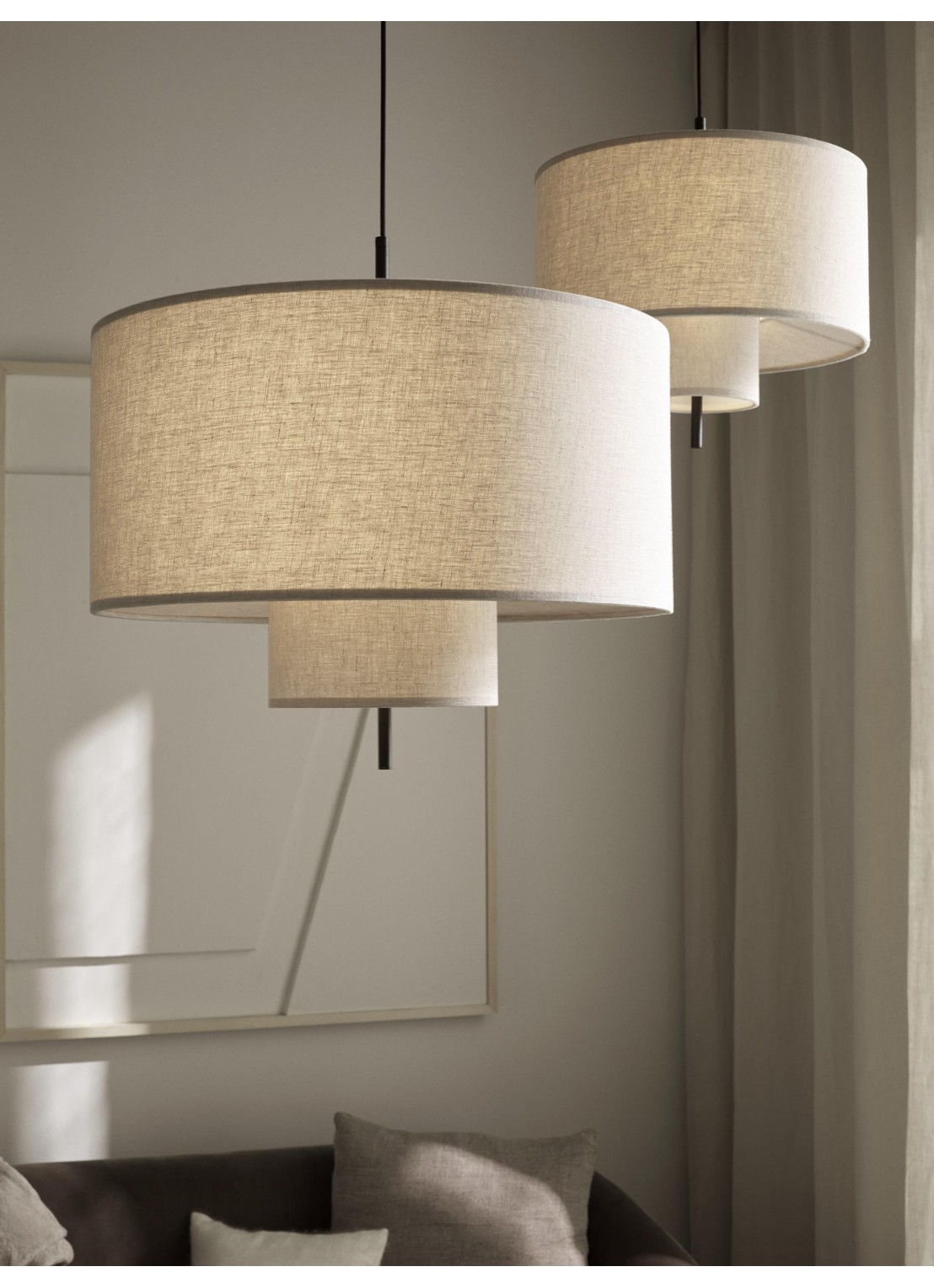 New Works Margin hanglamp 50 cm - voorkant 2 beige