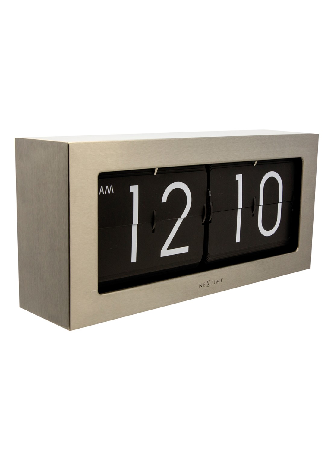 NeXtime Big Flip tafelklok - detail zwart