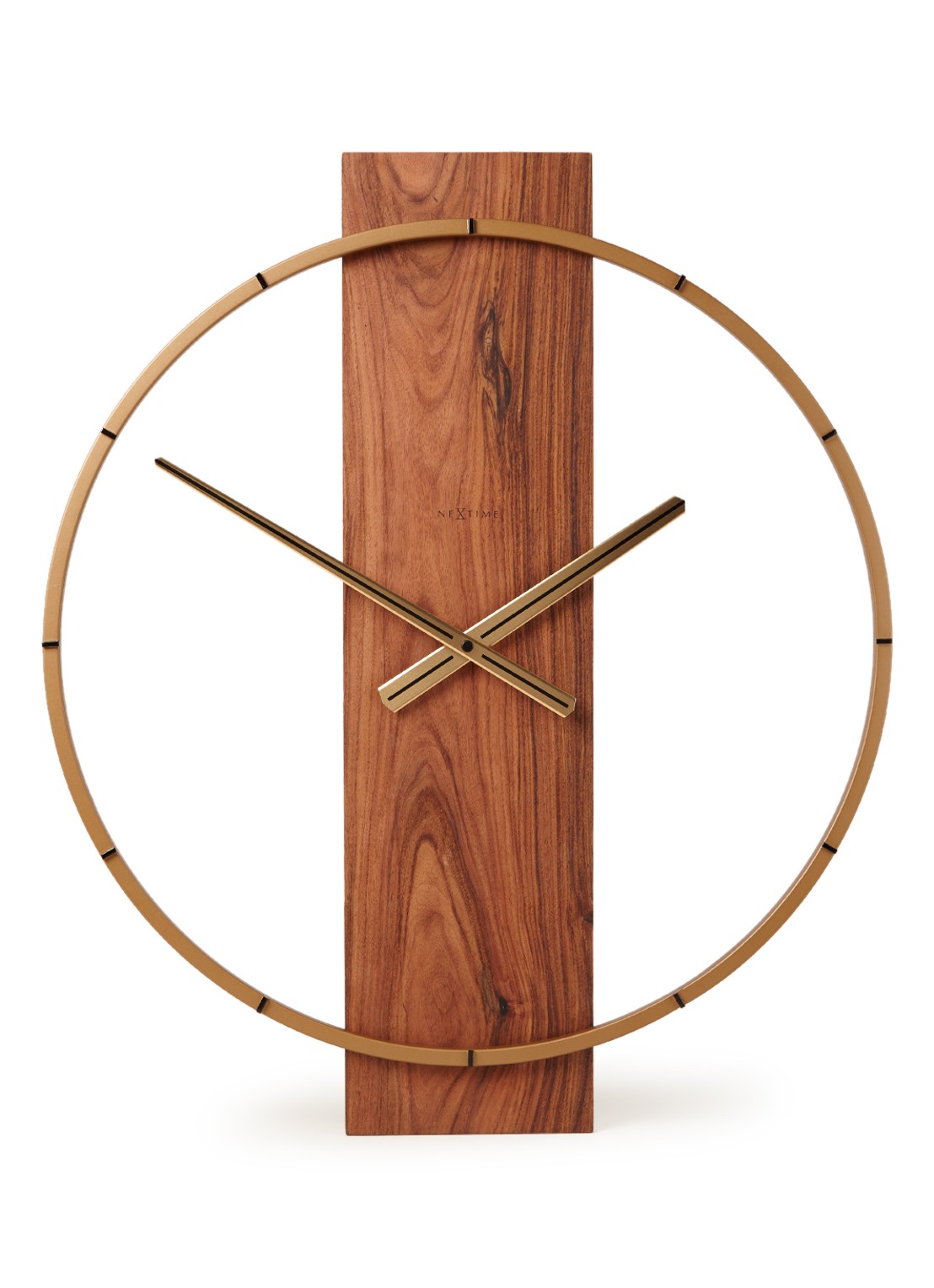 NeXtime Carl wandklok - voorkant 6 bruin