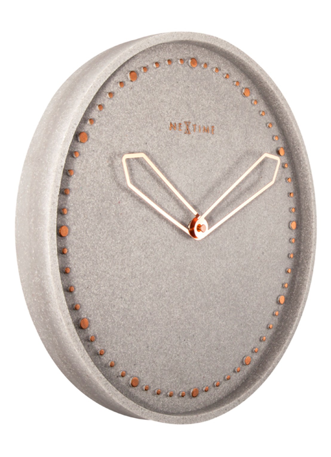 NeXtime Cross wandklok 35 cm - detail grijs