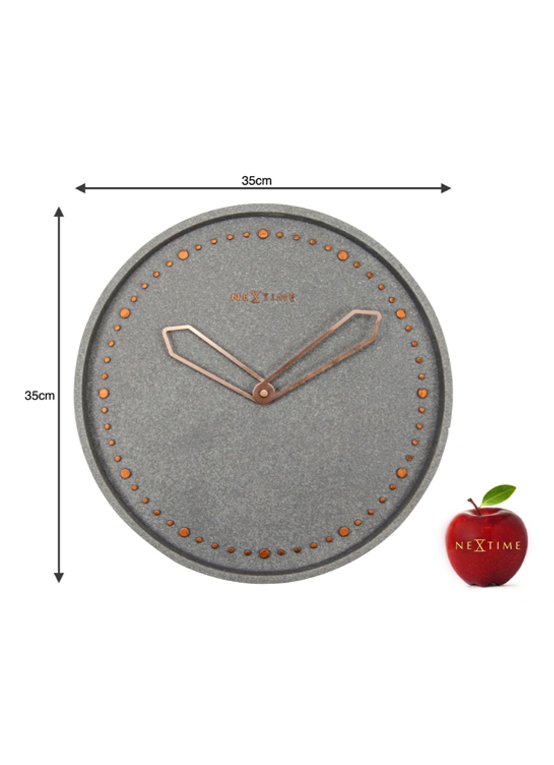 NeXtime Cross wandklok 35 cm - detail 4 grijs