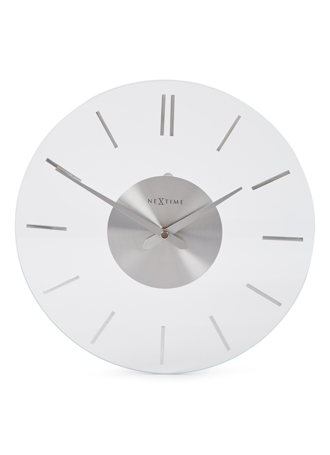 NeXtime Stripe wandklok - voorkant 6 gebroken wit
