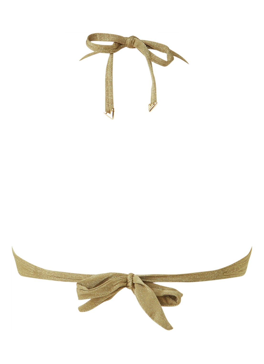 Nice bandeau bikinitop met lurex - achterkant 2 khaki