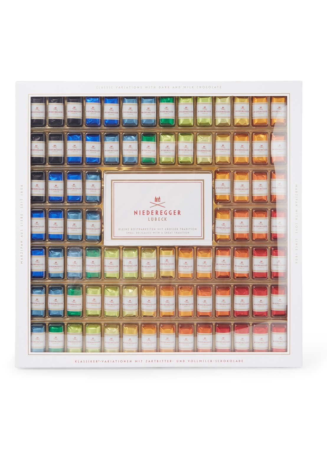 Niederegger Marzipan with Love pure -en melkchocolade 1075 gram - voorkant undefined