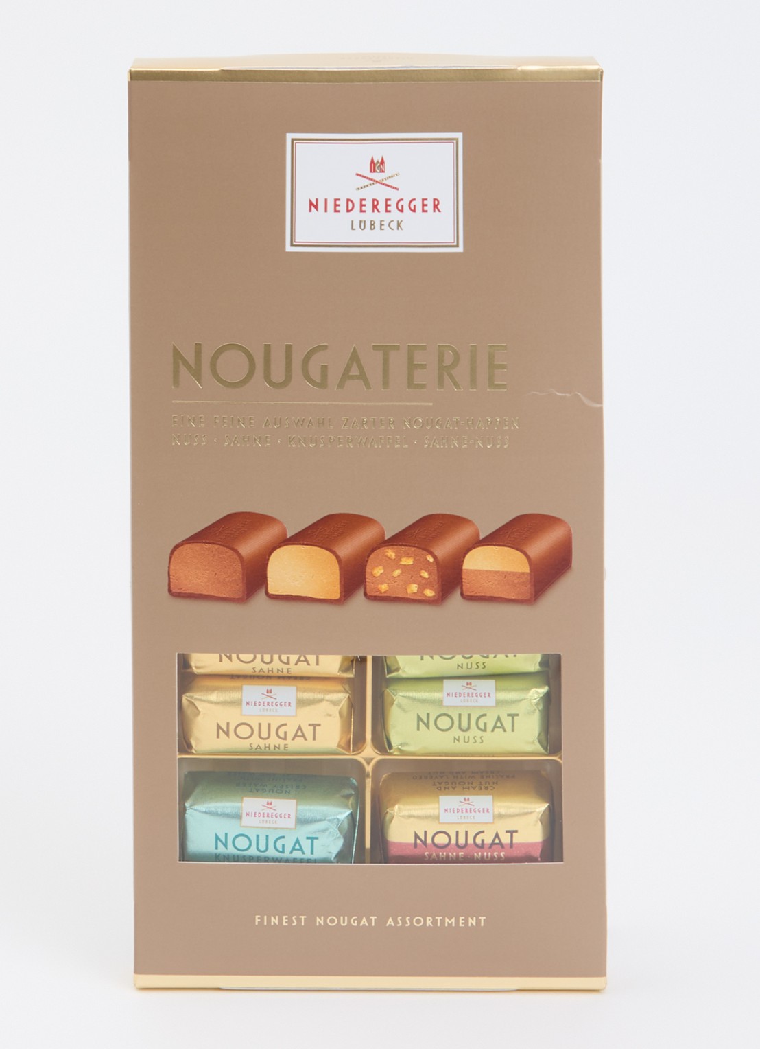 Niederegger Nougateri melkchocolade pralines 200 gram - voorkant 2 undefined
