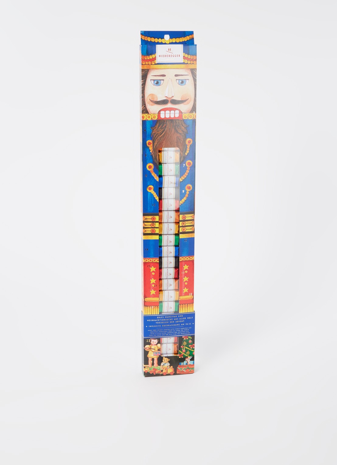Niederegger Nutcracker adventskalender met marsepein en chocolade 24 stuks - voorkant 2 undefined
