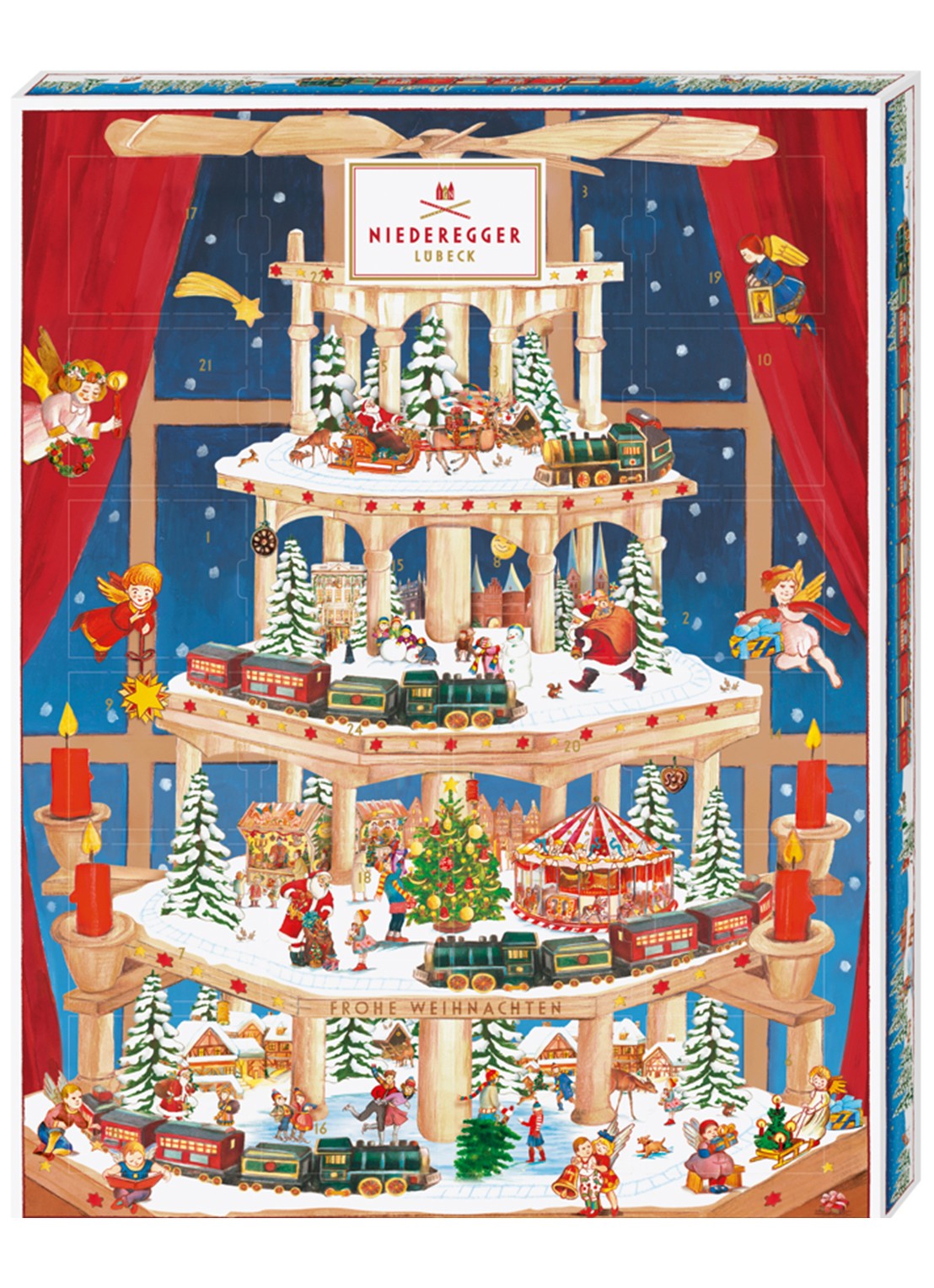 Niederegger Pyramide adventskalender 300 gram - 24 dagen - voorkant undefined
