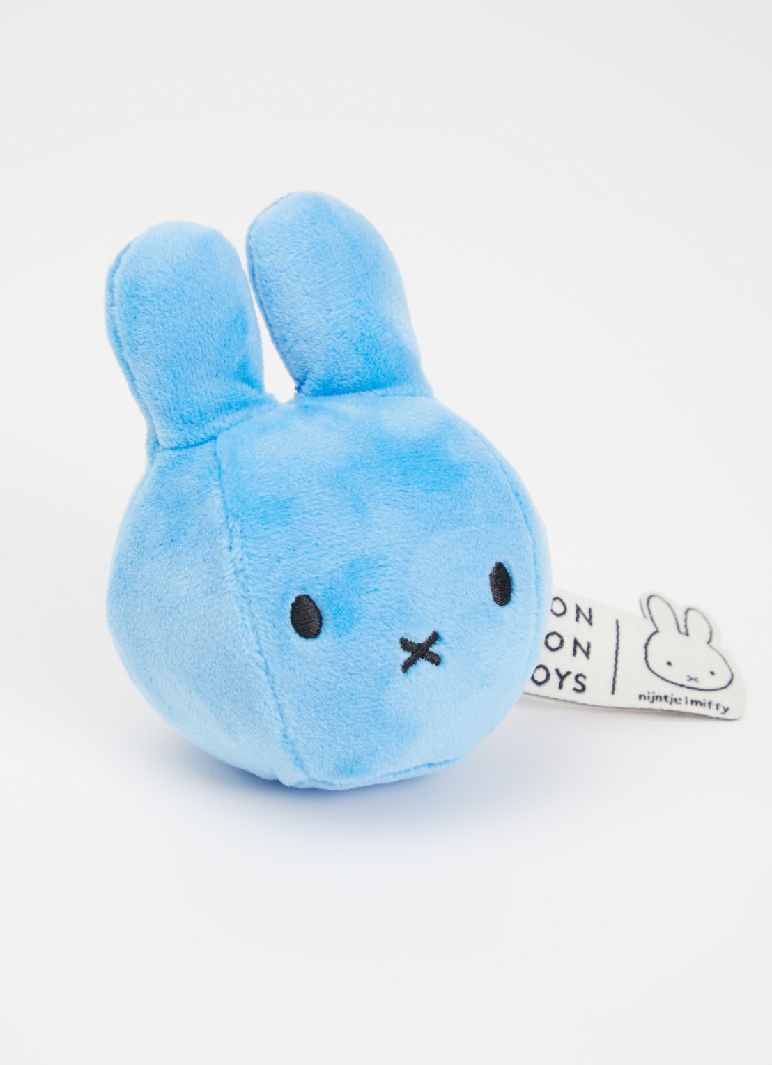 Nijntje Knuffel knijpbal 9 cm - detail blauw