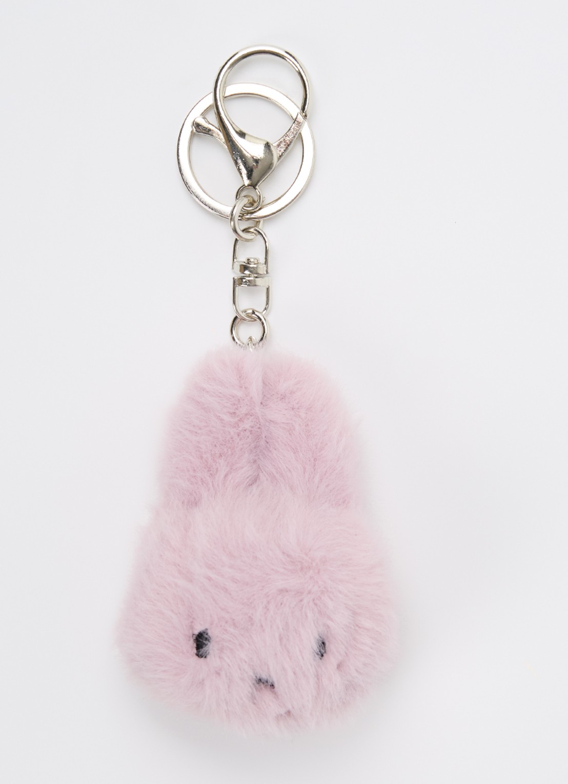 Nijntje Miffy Fuzzy sleutelhanger 8 cm - voorkant 2 lila