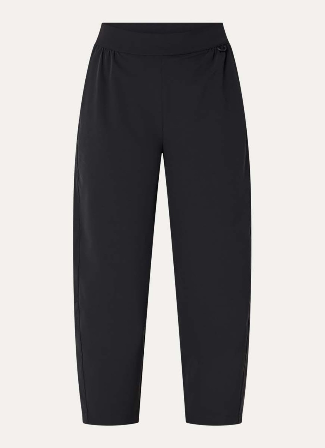 Nike 24.7 high waist cropped tapered fit broek met steekzakken - voorkant 2 zwart