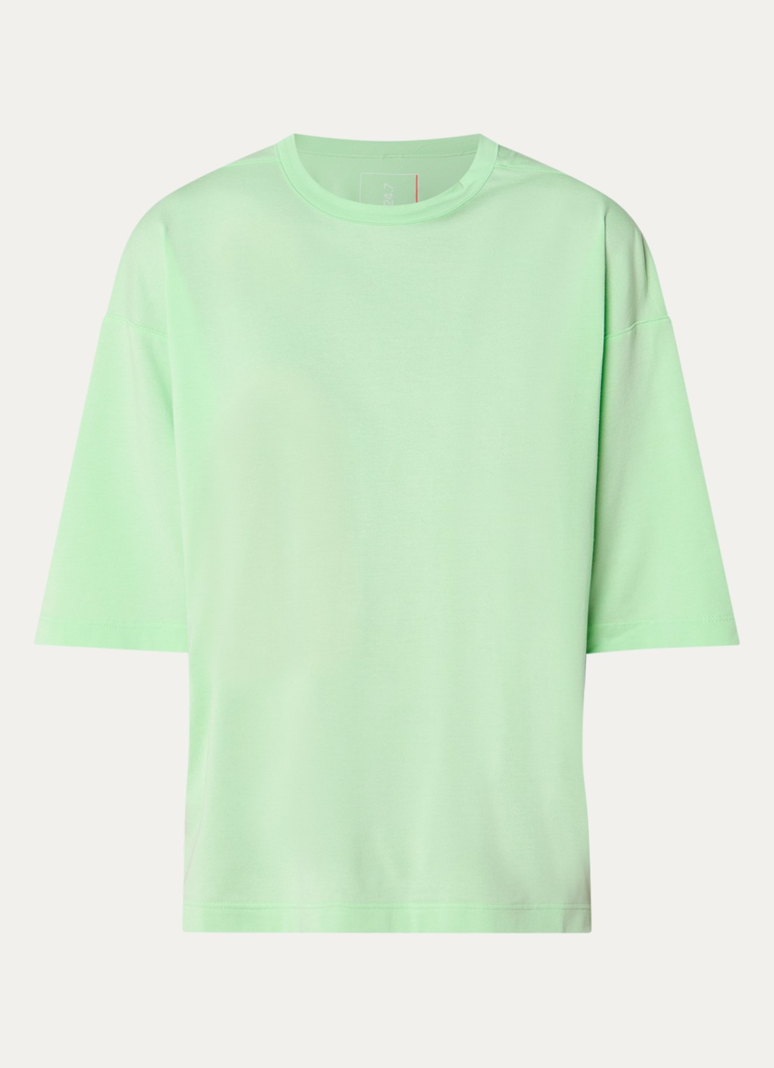 Nike 24.7 ImpossiblySoft Light T-shirt met ronde hals - voorkant 2 neongroen