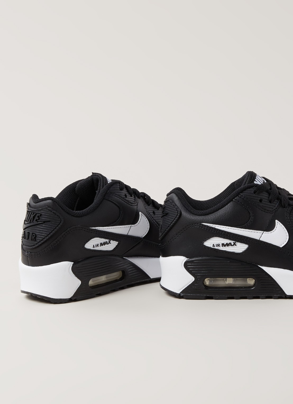 Nike Air Max 90 sneaker met leren details - detail 2 zwart