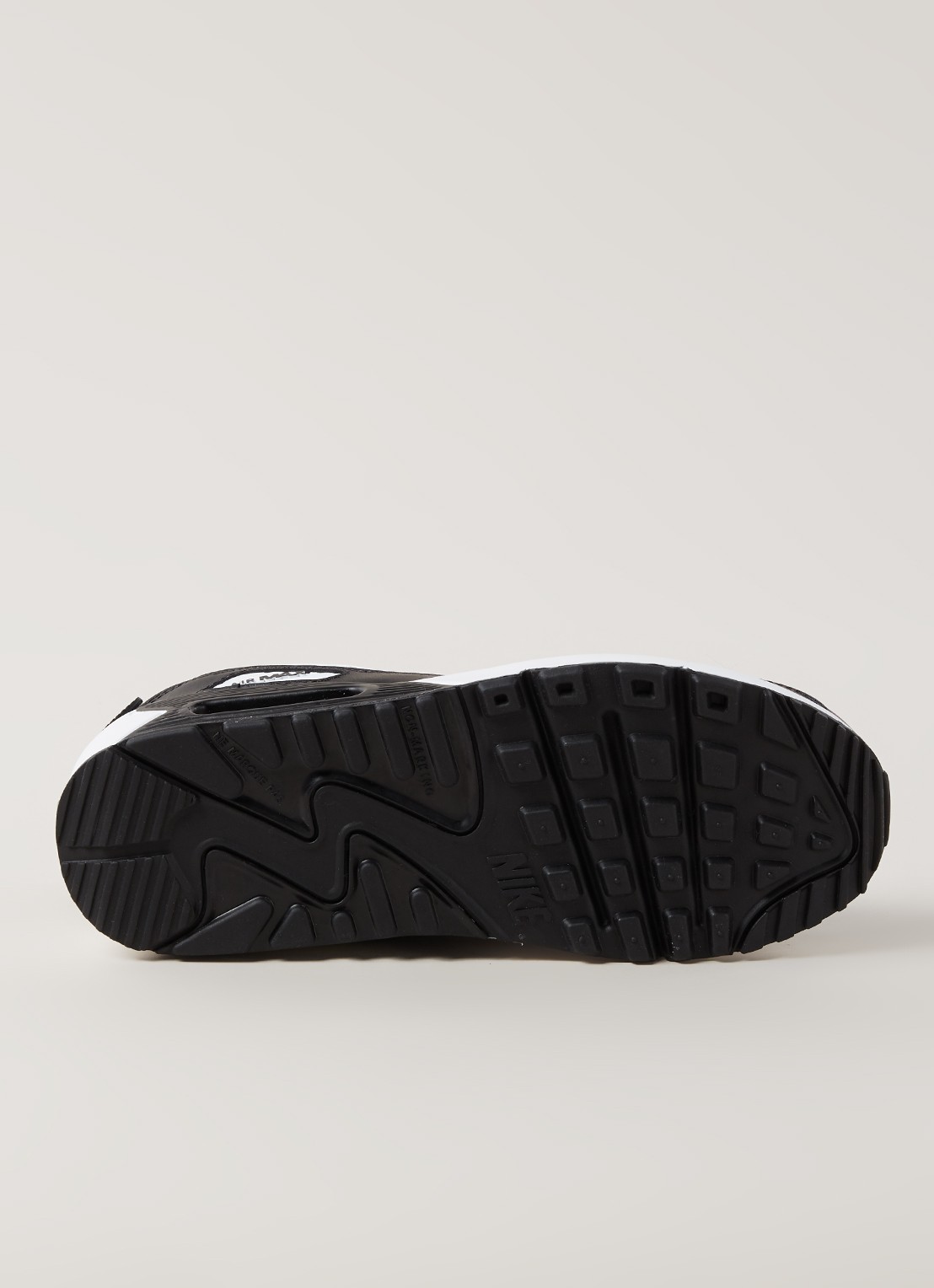 Nike Air Max 90 sneaker met leren details - detail 4 zwart