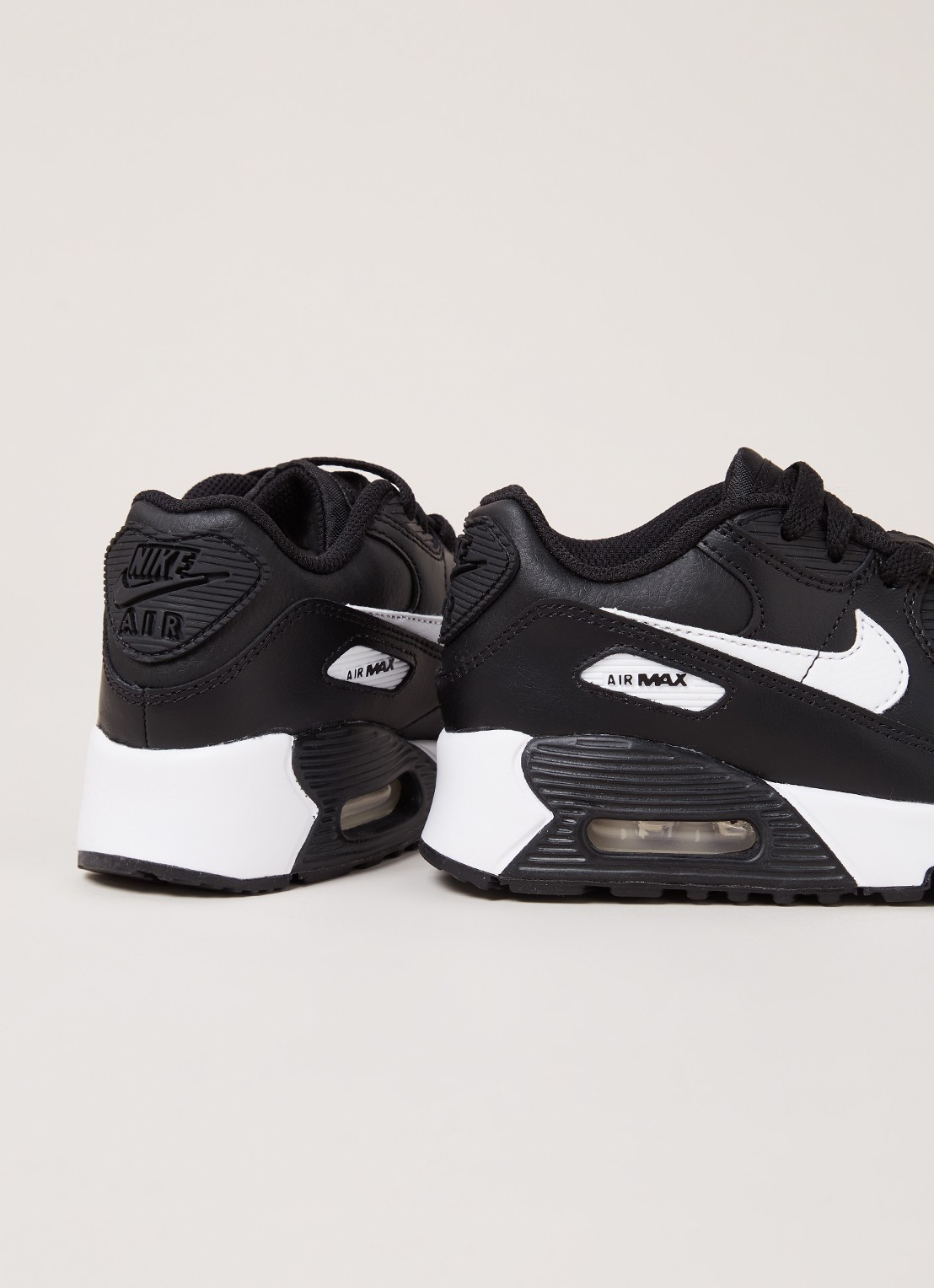 Nike Air Max 90 sneaker van leer - detail 3 zwart