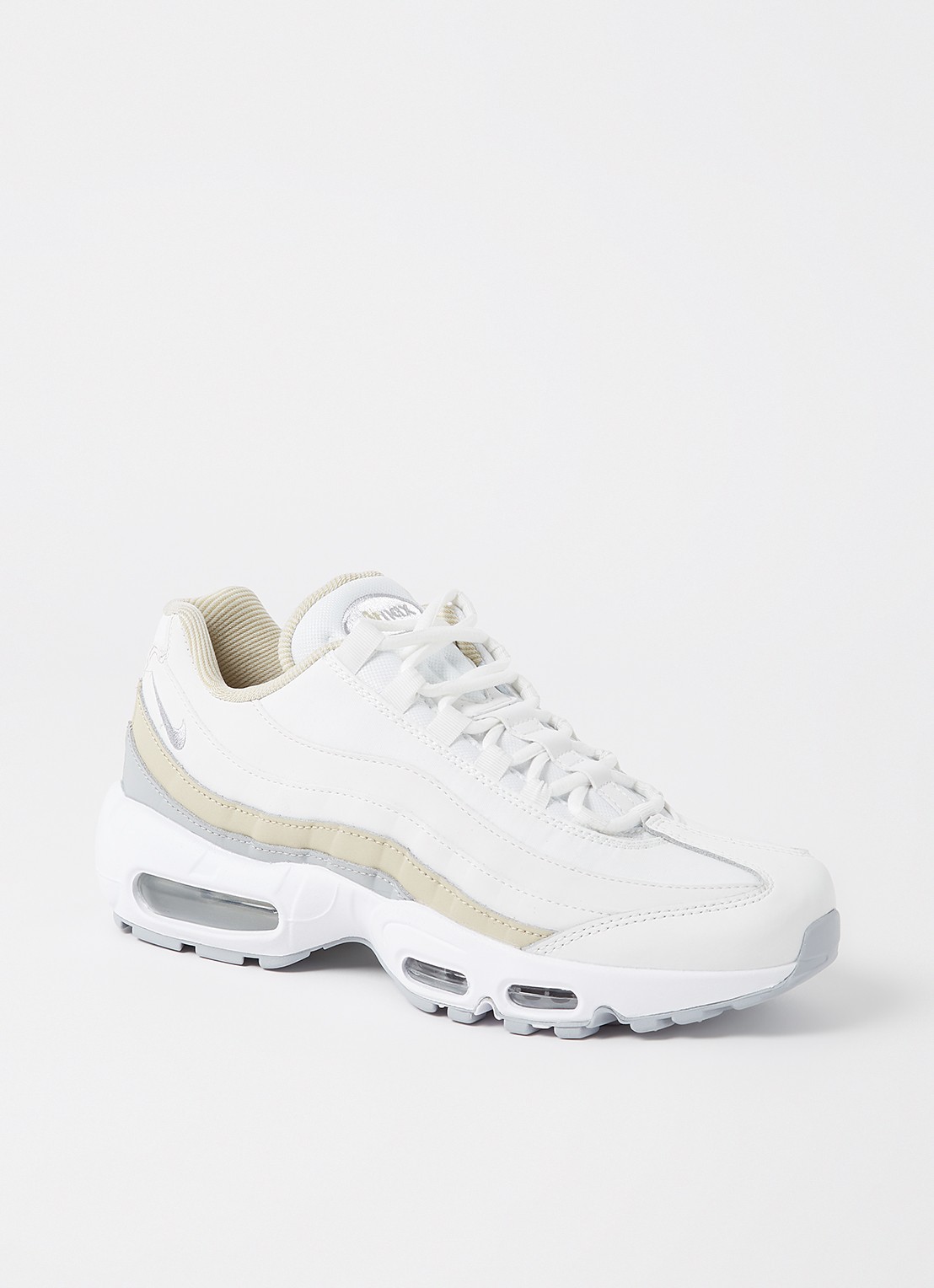 Nike Air Max 95 sneaker met leren details  - voorkant wit