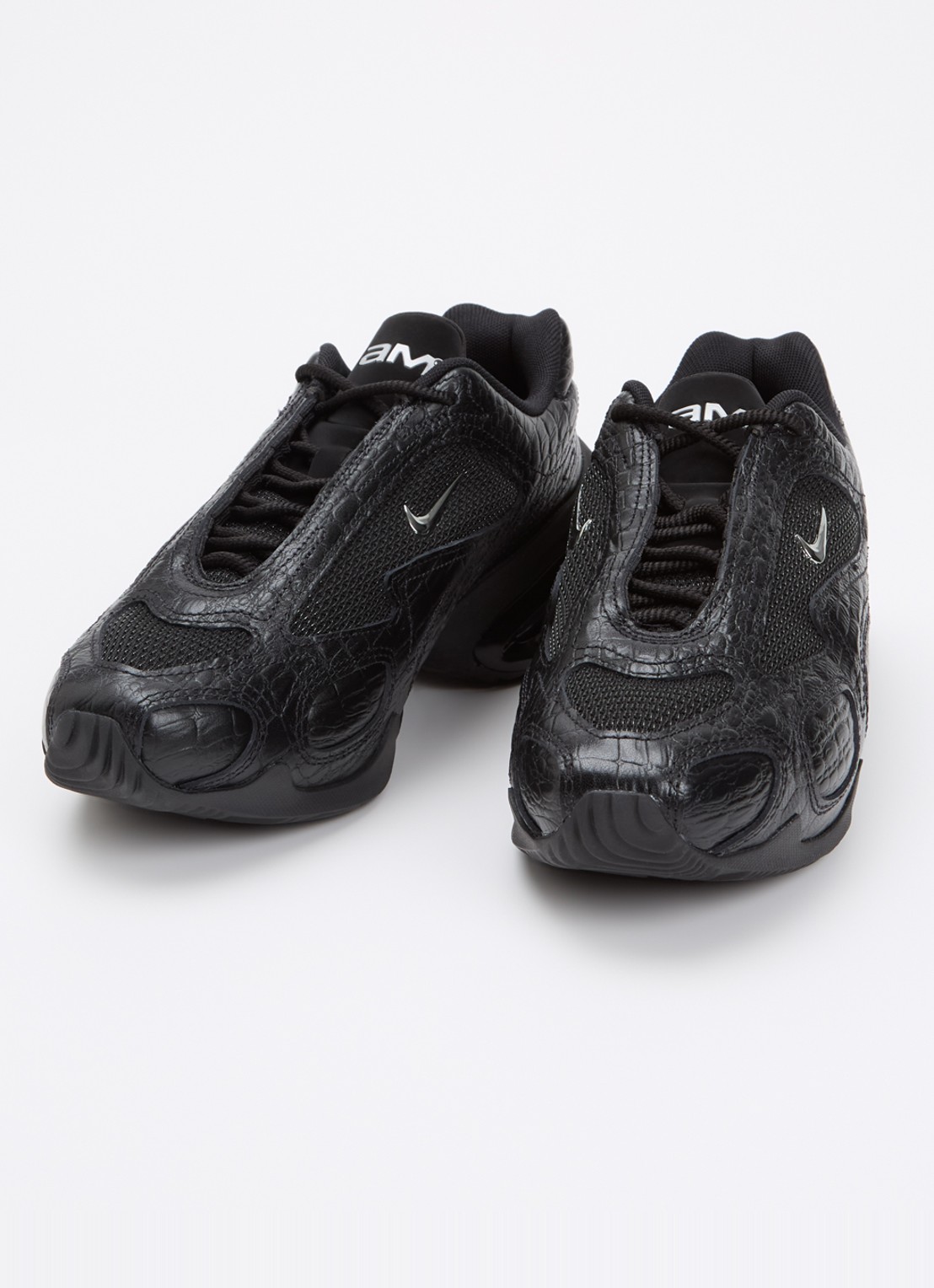 Nike Air Max Muse sneaker met mesh details en crocostructuur - detail 2 zwart