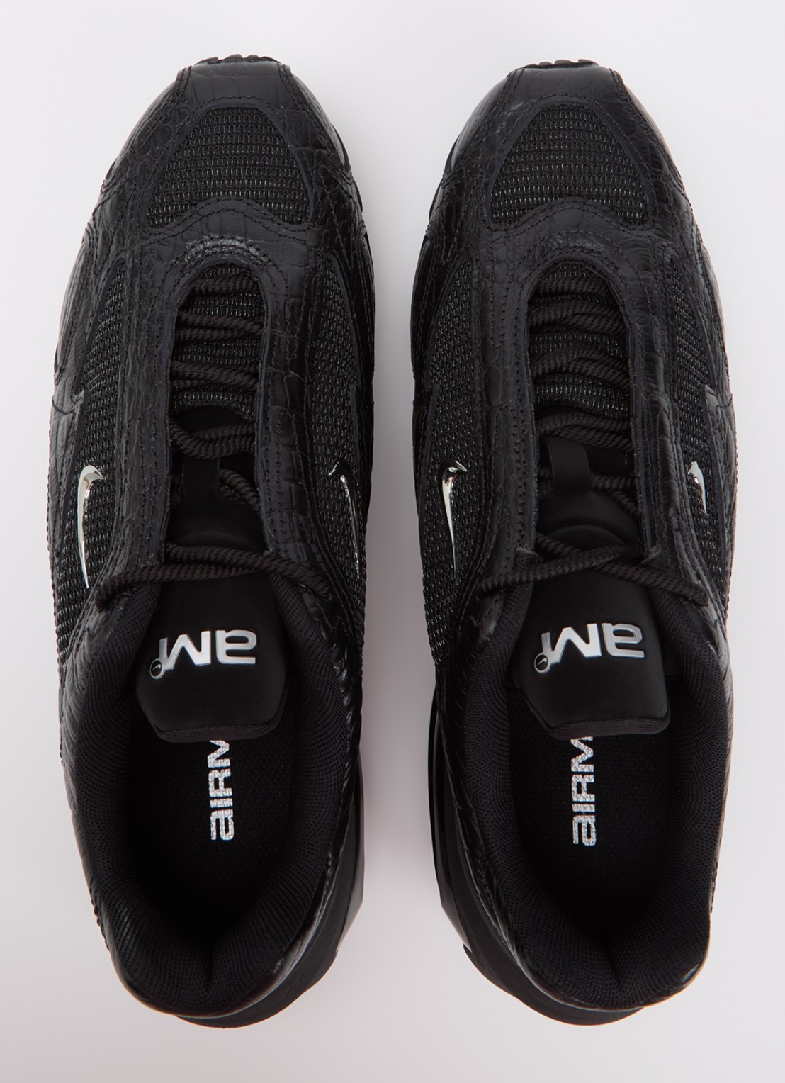 Nike Air Max Muse sneaker met mesh details en crocostructuur - detail 3 zwart
