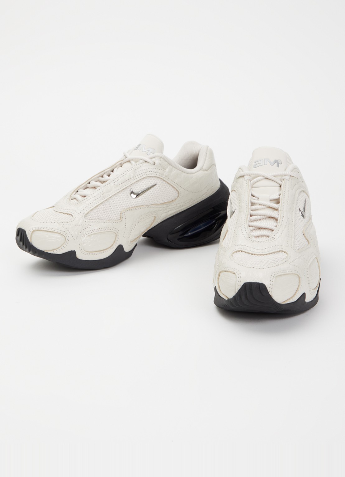 Nike Air Max Muse sneaker met mesh details en crocostructuur - detail 3 beige