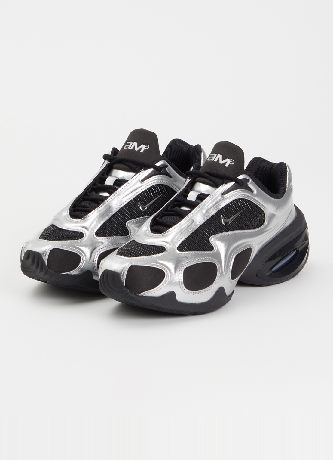 Nike Air Max Muse sneaker met mesh details en metallic finish - detail 3 zwart