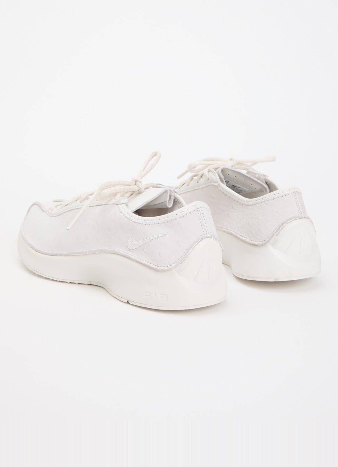 Nike Air Superfly sneaker van leer met structuur - achterkant gebroken wit