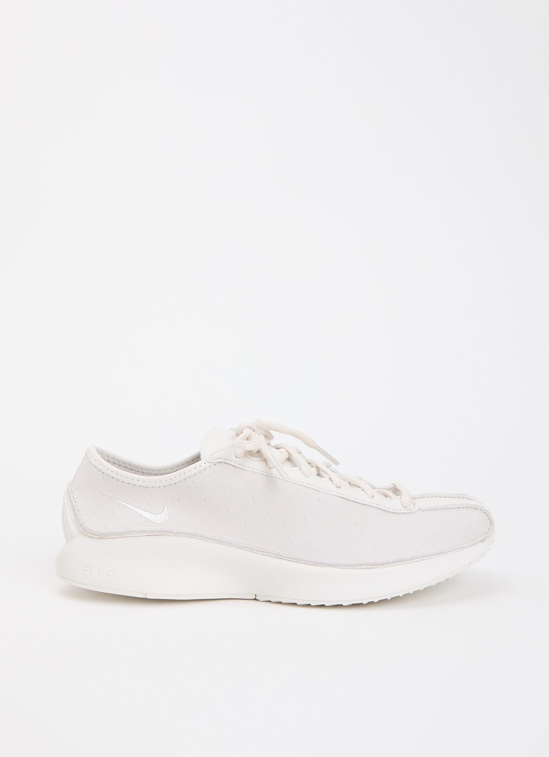 Nike Air Superfly sneaker van leer met structuur - voorkant 2 gebroken wit