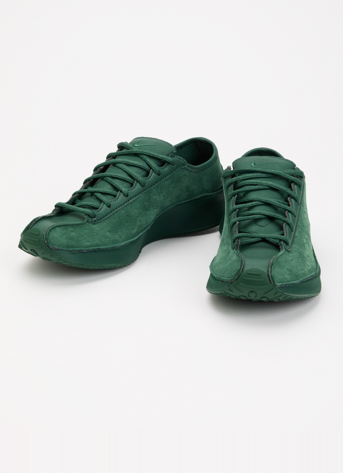Nike Air Superfly sneaker van leer met structuur - detail 3 groen