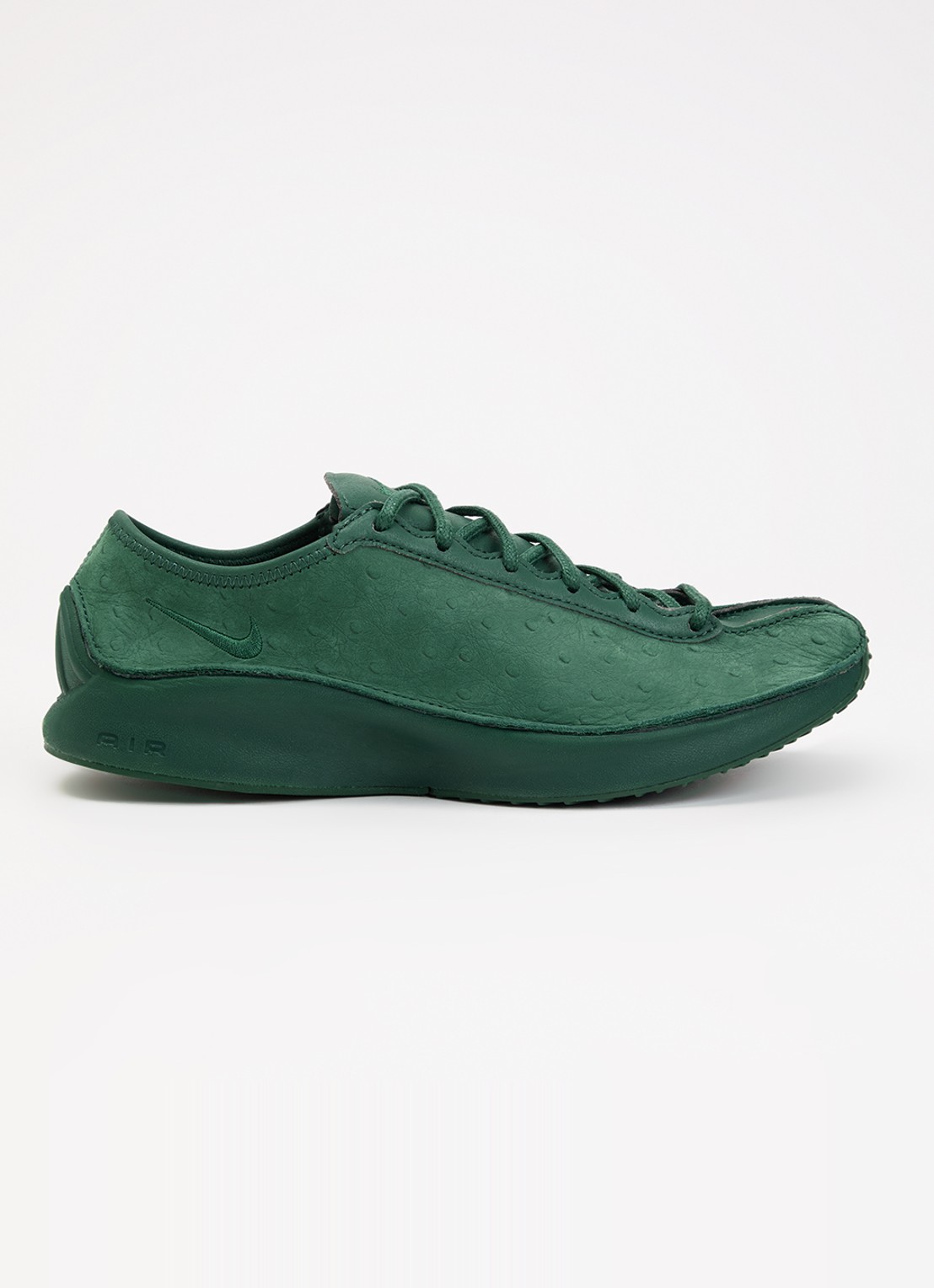 Nike Air Superfly sneaker van leer met structuur - voorkant groen