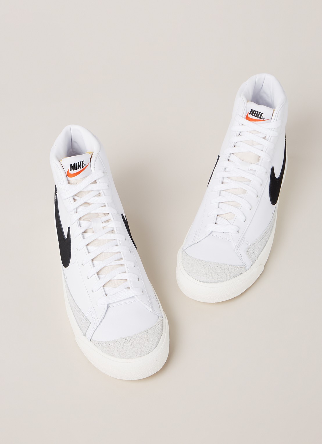 Nike Blazer Mid '77 sneaker van leer - detail 2 zwart