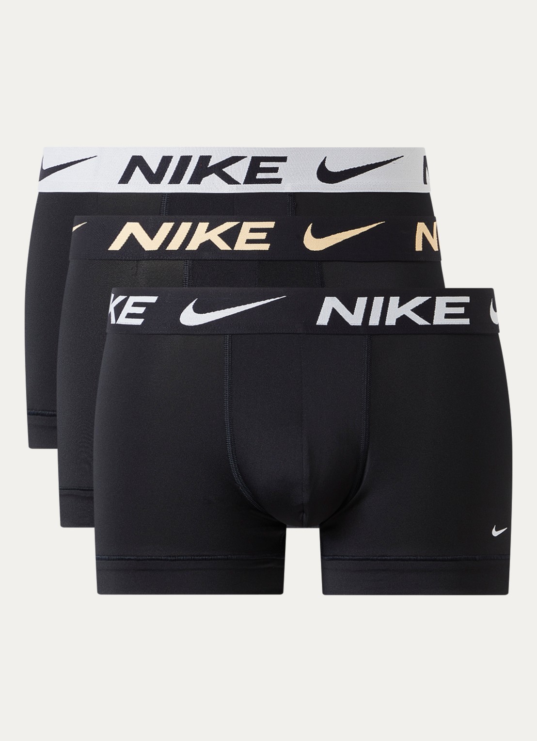 Nike Boxershort met logoband in 3-pack - voorkant 3 goud