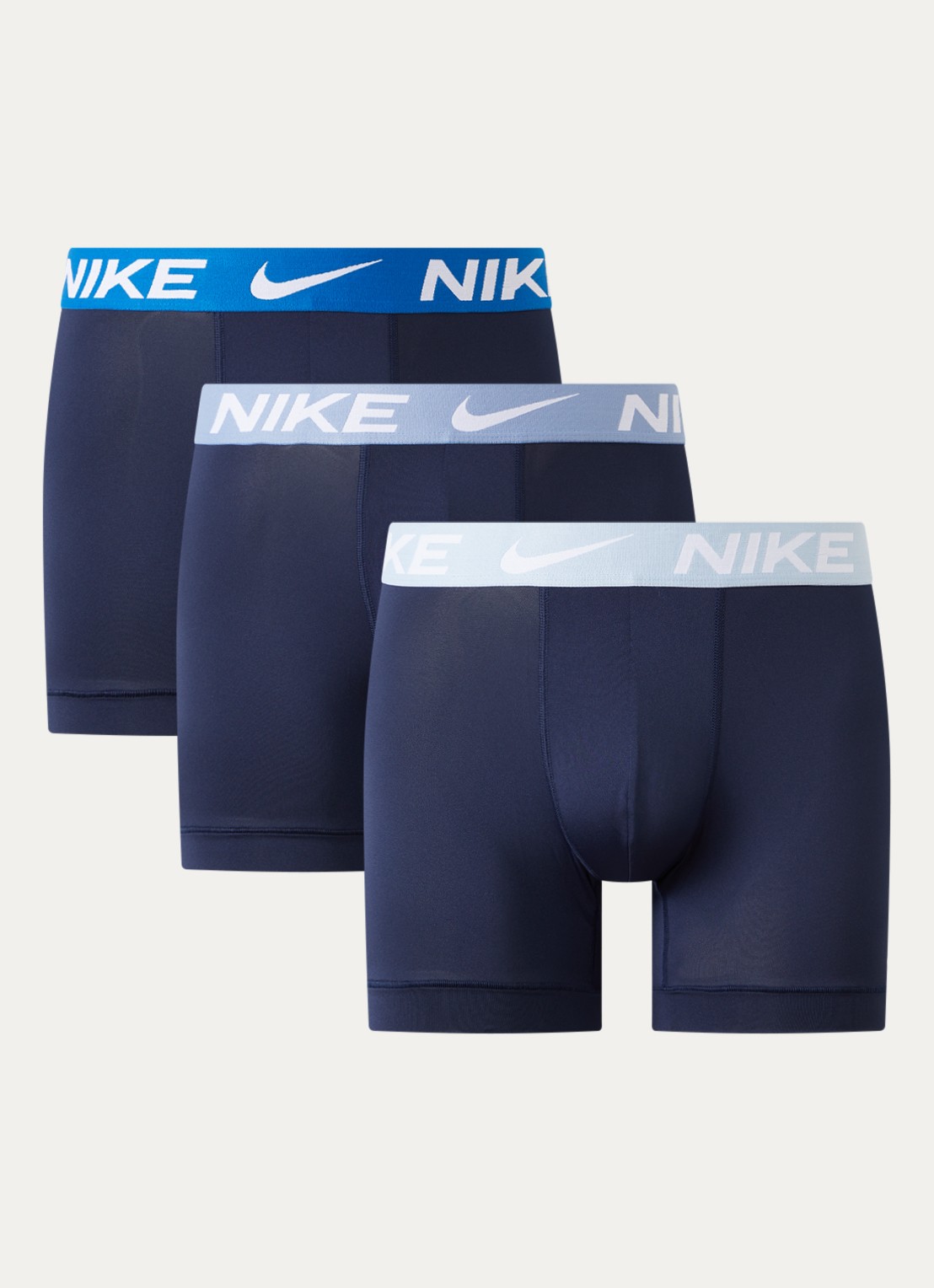 Nike Boxershort met logoband in 3-pack - voorkant 3 donkerblauw