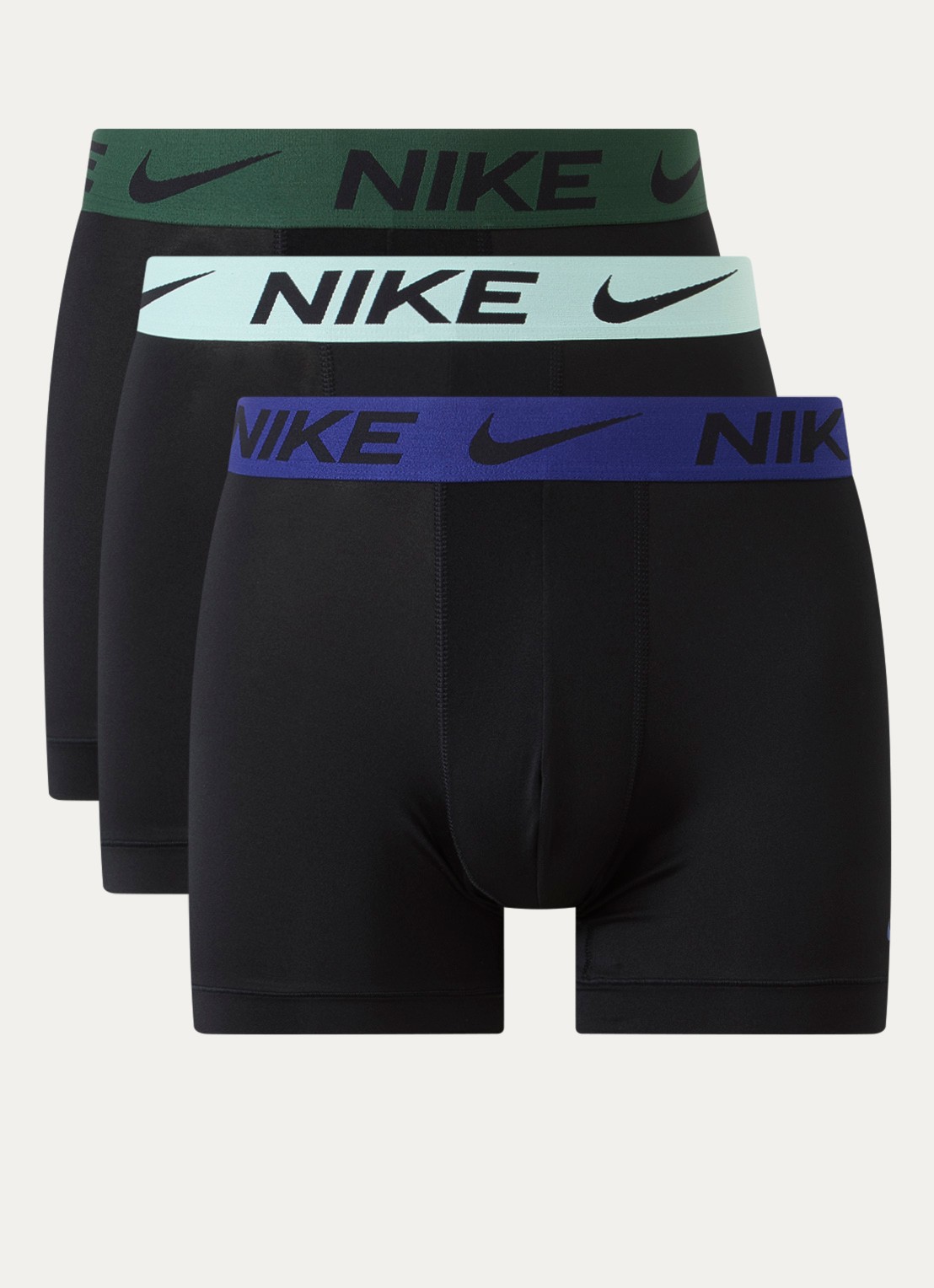 Nike Boxershorts met logoband in 3-pack - voorkant 3 zwart