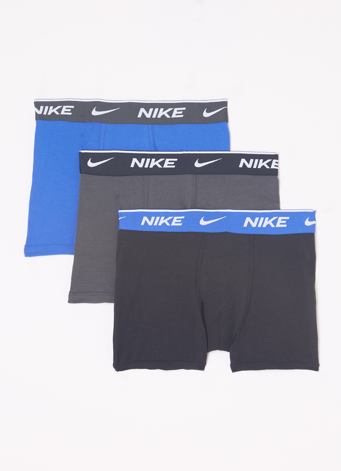 Nike Boxershorts met logoband in 3-pack - voorkant royalblauw