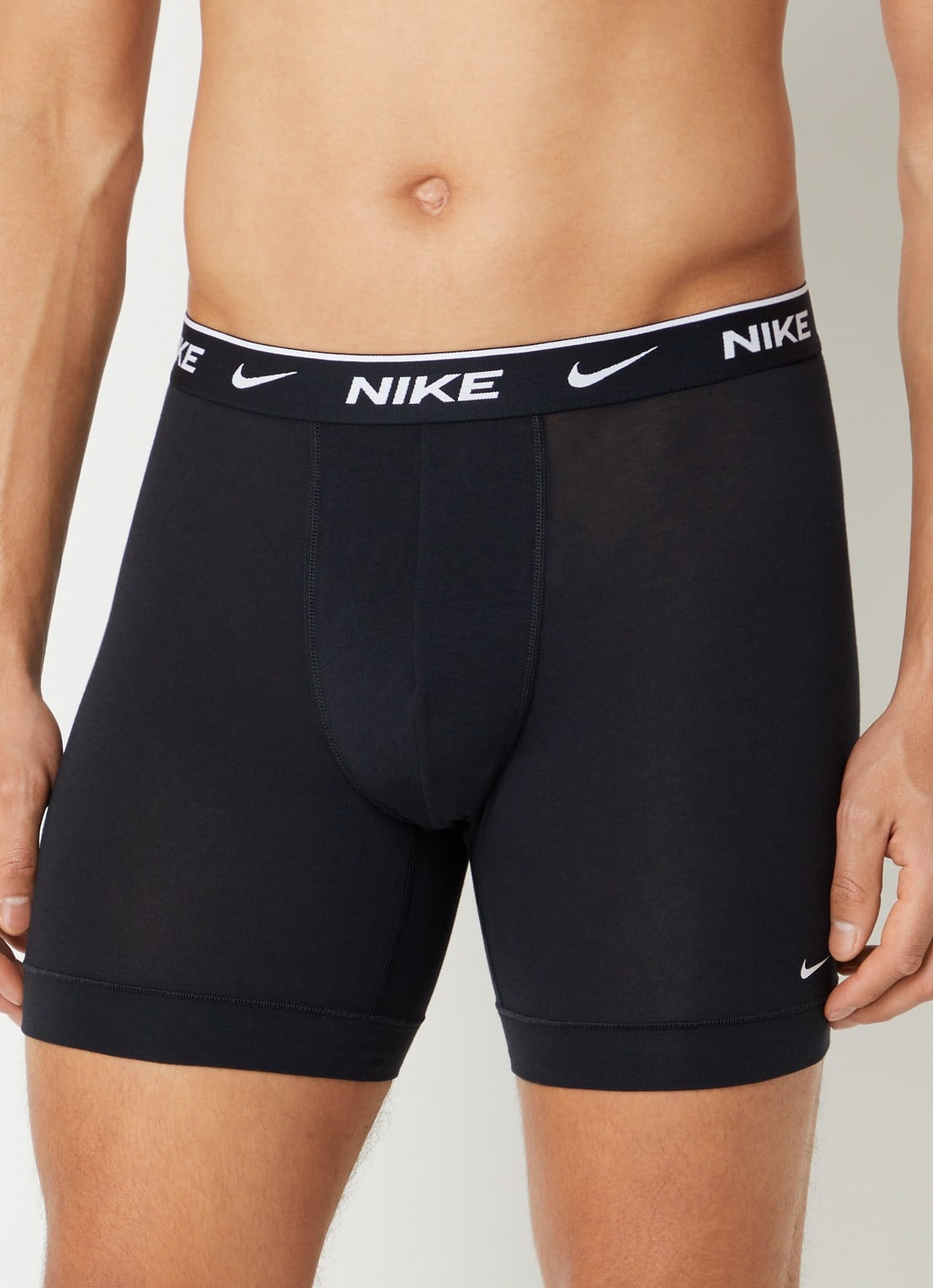 Nike Boxershorts met logoprint in 3-pack - voorkant 2 zwart