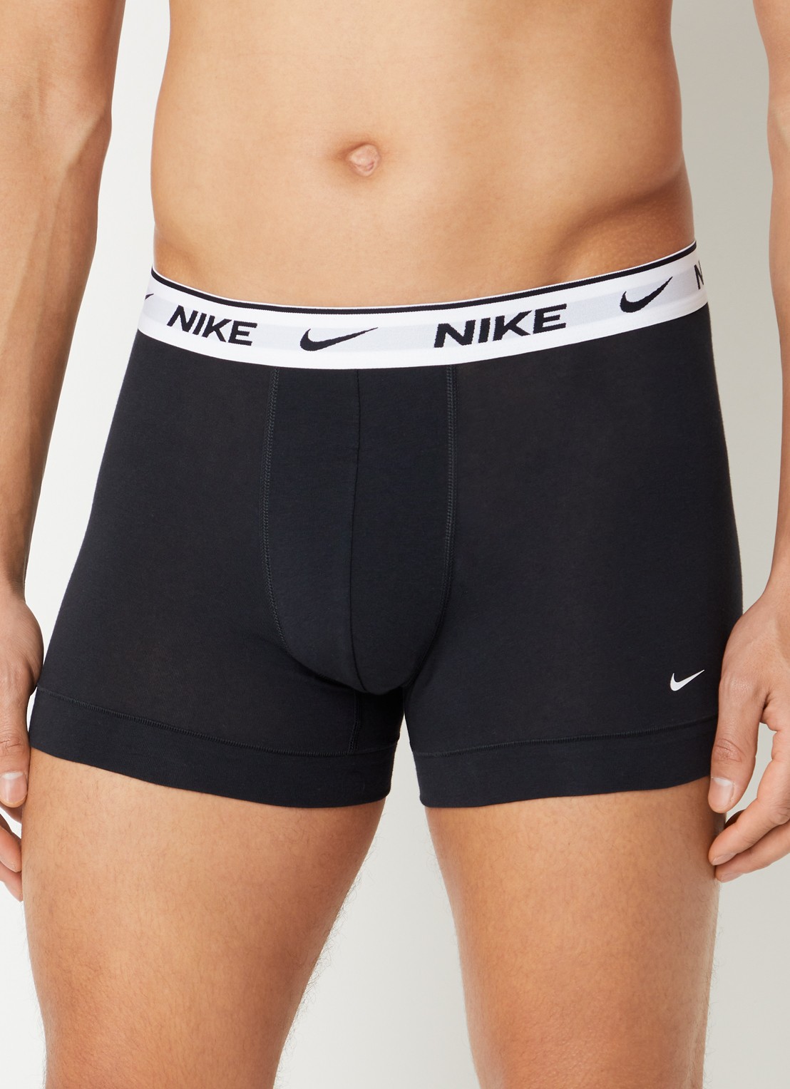 Nike Boxershorts met logoprint in 3-pack - voorkant 4 zwart