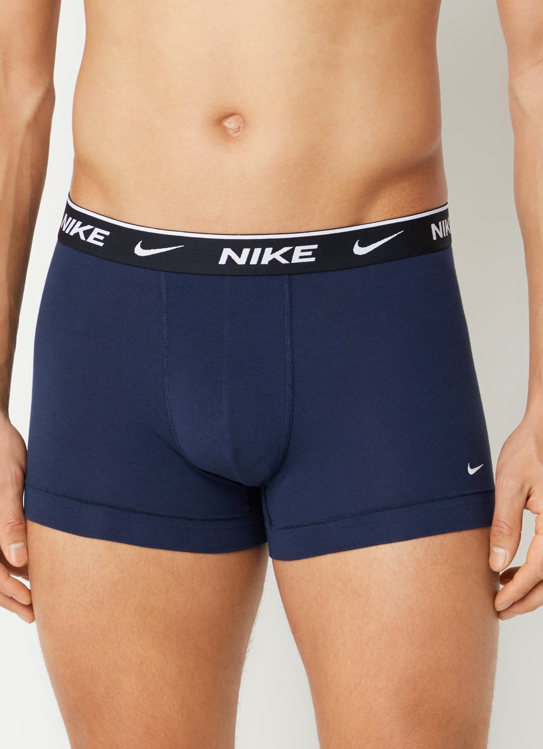 Nike Boxershorts met logoprint in 3-pack - voorkant 2 blauw