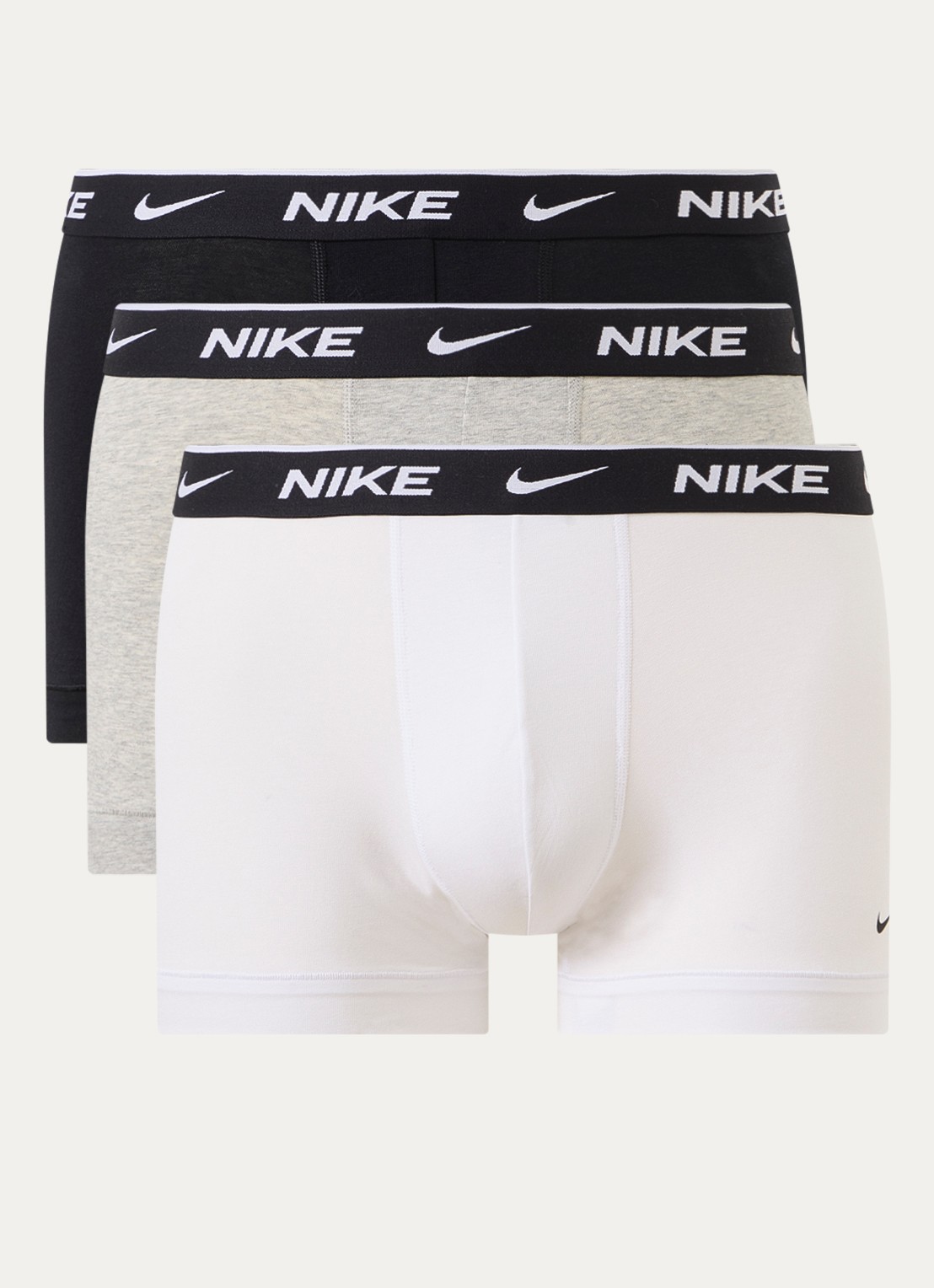 Nike Boxershorts met logoprint in 3-pack - voorkant 2 wit