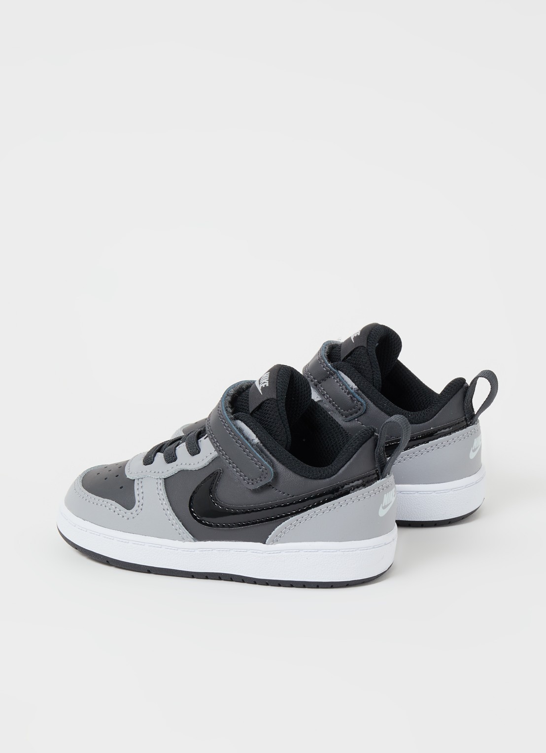 Nike Court Borough sneaker van leer - detail antraciet