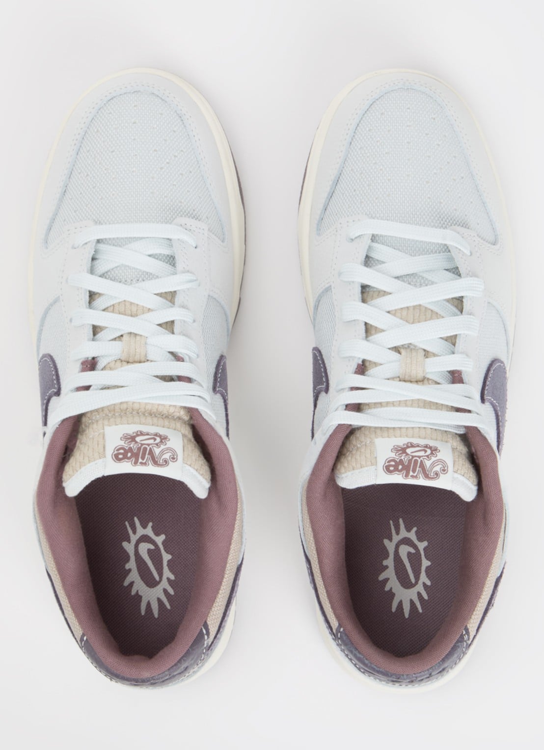 Nike Dunk Low Retro sneaker met logo - detail 3 lichtblauw